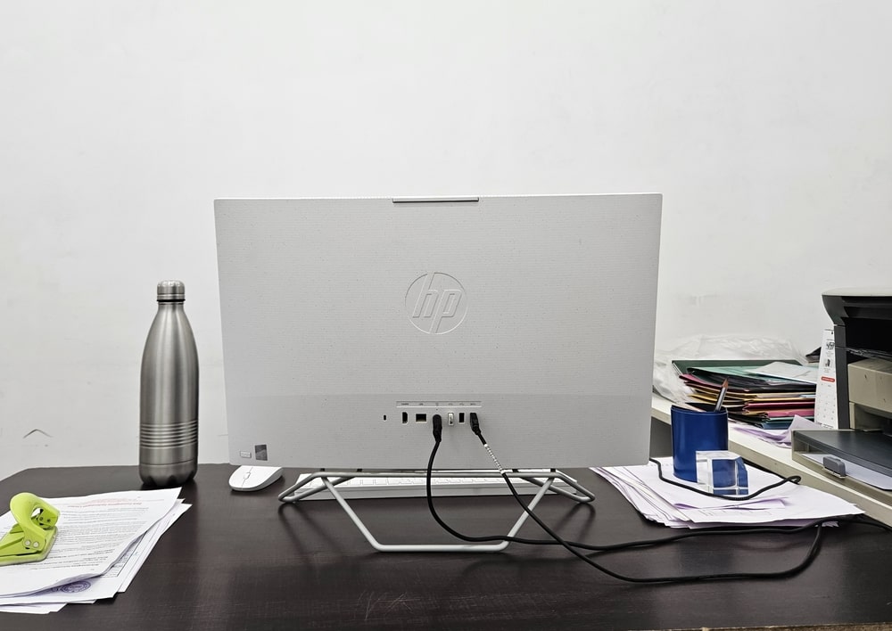 Factory refurbished desktop being inspected and tested for quality