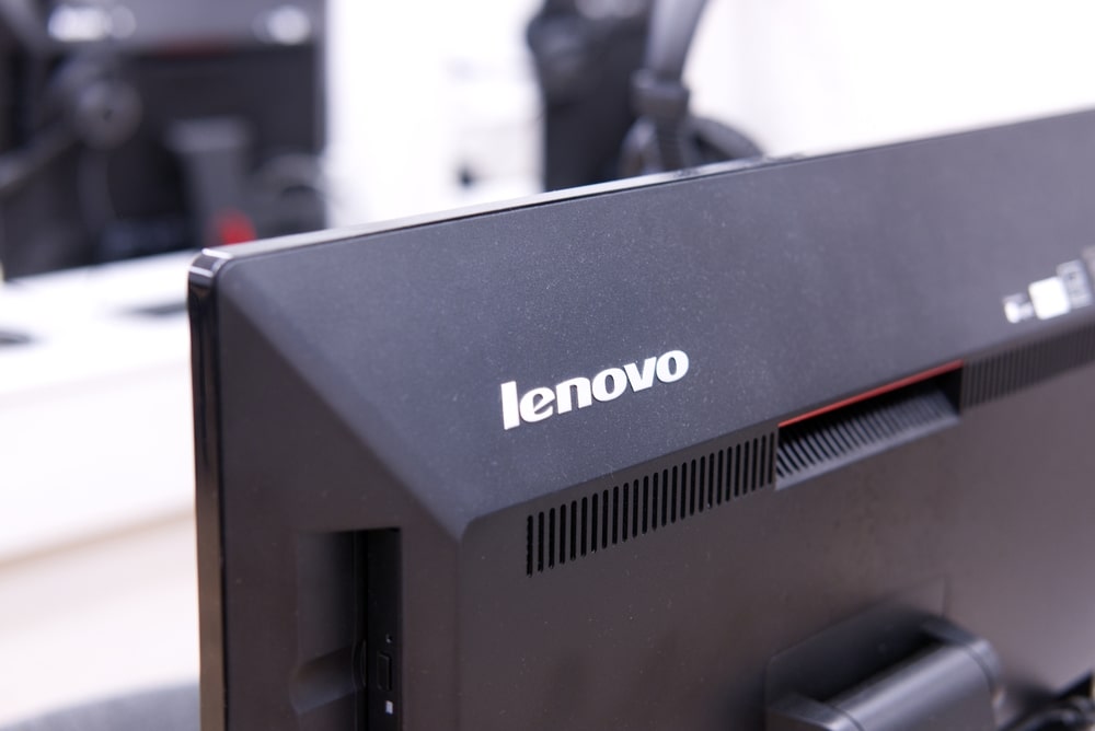 Refurbished monitor being tested and inspected for authenticity